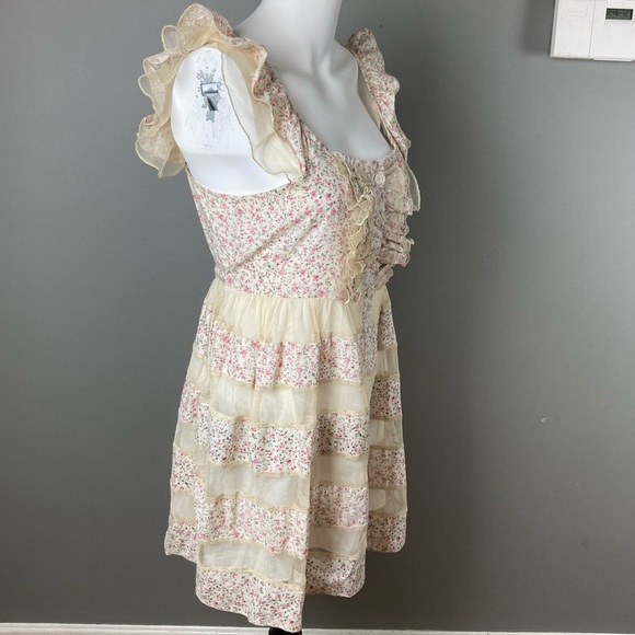 To Love Kuvaa Dress milkmaid fairy prairie apron small / extra small - Picture 3 of 14